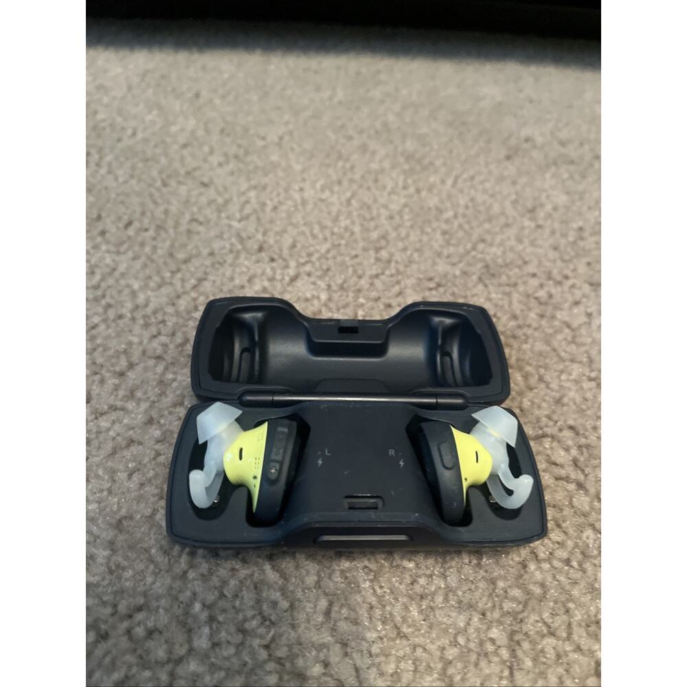 Bose SOUNDSPORT FREE WIRELESS Headphones Earbuds Midnight Blue - Citron Yellow